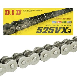 Cadena de transmisión para motocicleta 525VX x 114L DID (X-Ring) (Japonesa)
